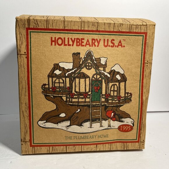 Hollybeary USA Plumbeary Home Christmas Village Decoration 1995 WORKS - Picture 1 of 12